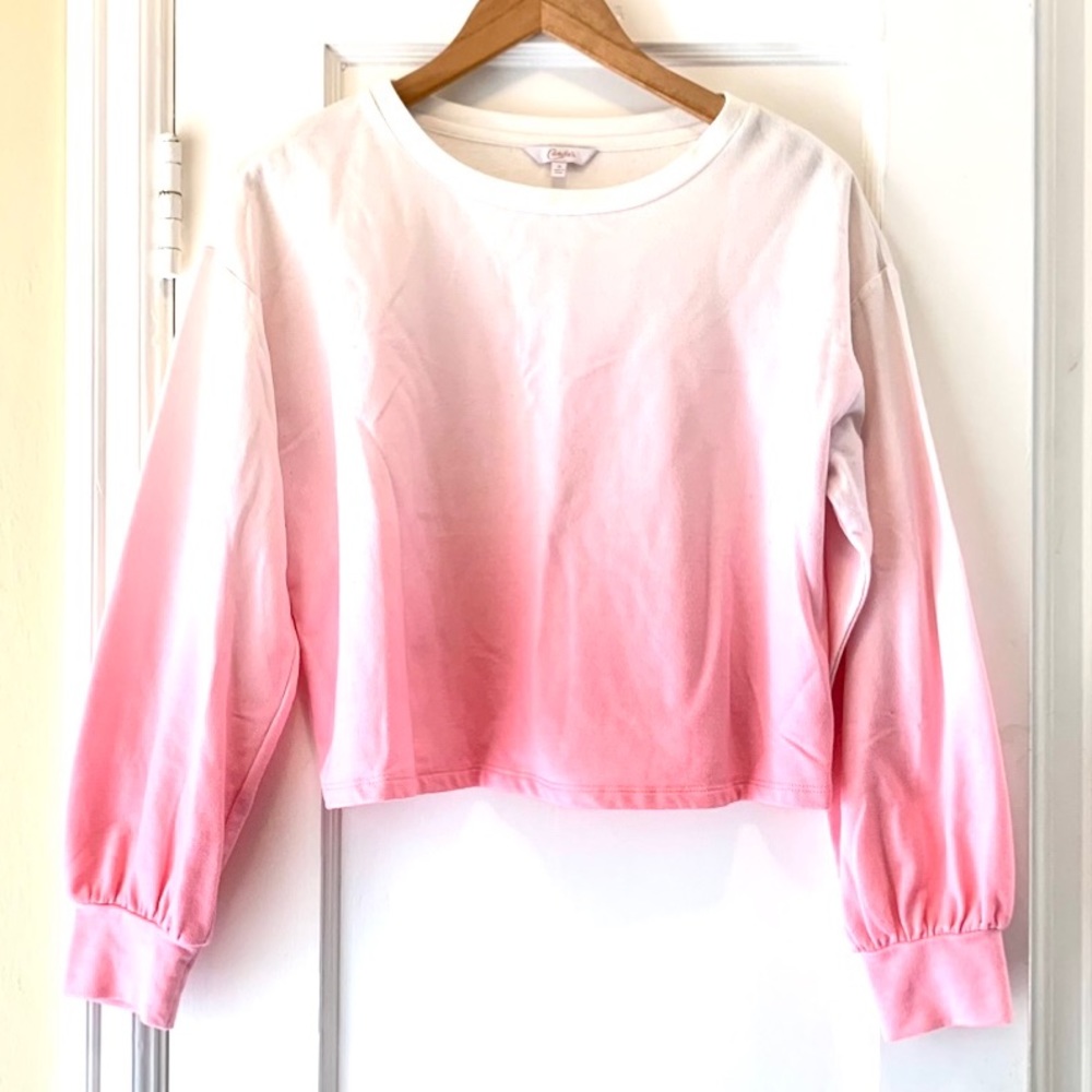 Candies drop shoulder balloon sleeve ombre Sweatshirt top M vintage
